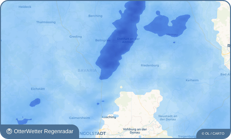 Wetter-Widget-Vorschau mit Vorhersagedaten für Winden