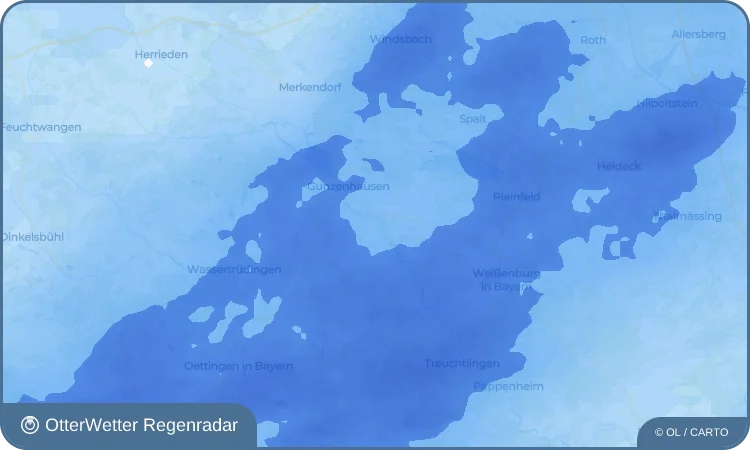 Wetter-Widget-Vorschau mit Vorhersagedaten für Windsfeld