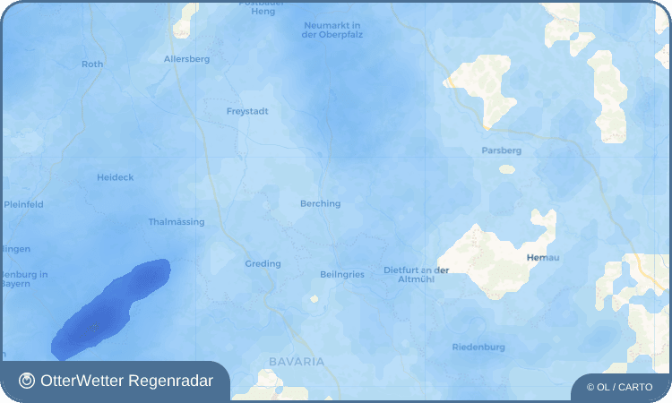 Wetter-Widget-Vorschau mit Vorhersagedaten für Winterzhofen