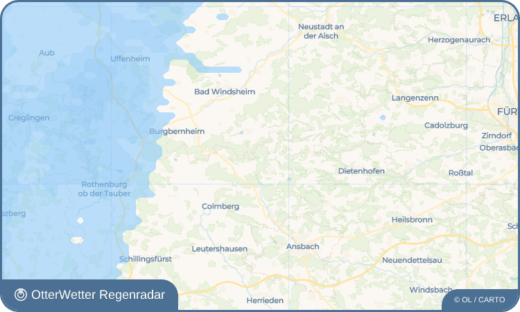 OtterWetter Regenradar-Widget Wippenau
