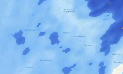 Regenradar Vorschaubild - Aktuelle Niederschläge in Wonfurt und Umgebung