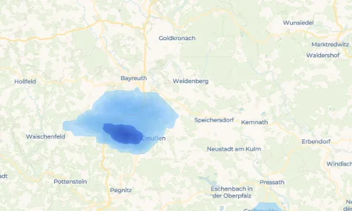 Regenradar Würnsreuth: aktuelle Niederschläge in Würnsreuth und Umgebung, Stand 23. Oktober 2026 um 8:10 Uhr