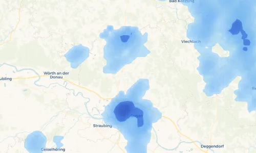 Regenradar Vorschaubild - Aktuelle Niederschläge in Zachersdorf und Umgebung