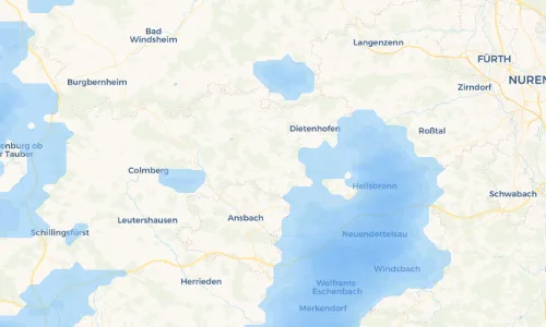 Regenradar Vorschaubild - Aktuelle Niederschläge in Zellrüglingen und Umgebung