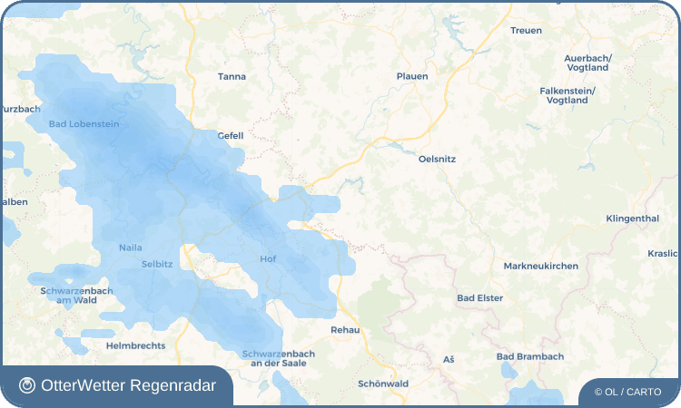 OtterWetter Regenradar-Widget Zettlarsgrün