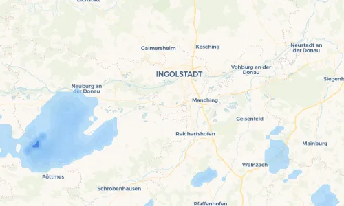 Regenradar Vorschaubild - Aktuelle Niederschläge in Zuchering und Umgebung