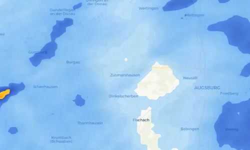Regenradar Vorschaubild - Aktuelle Niederschläge in Zusmarshausen und Umgebung