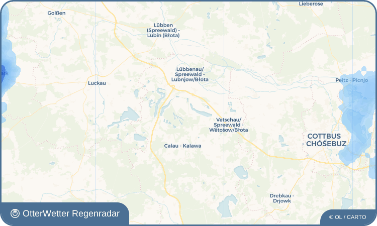 OtterWetter Regenradar-Widget Bischdorf - Wótšowc