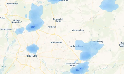 Regenradar Vorschaubild - Aktuelle Niederschläge in Blumberg und Umgebung