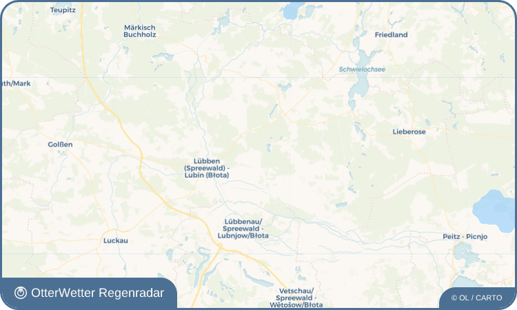 OtterWetter Regenradar-Widget Briesensee - Brjazyna nad jazorom