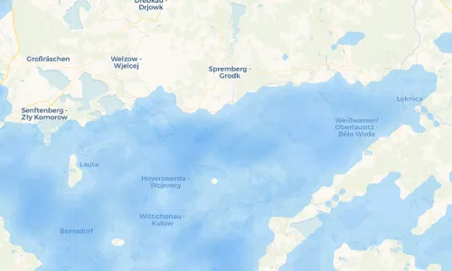 Regenradar Vorschaubild - Aktuelle Niederschläge in Burgneudorf - Nowa Wjes und Umgebung
