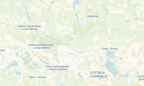 Regenradar Vorschaubild - Aktuelle Niederschläge in Byhleguhre - Běła Góra und Umgebung