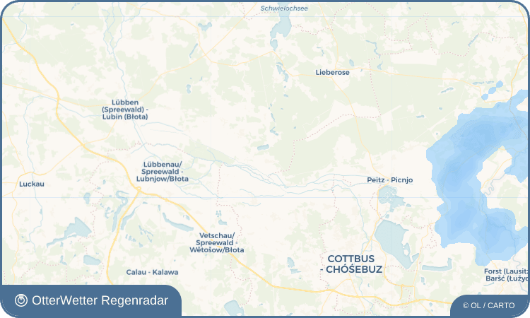 OtterWetter Regenradar-Widget Byhleguhre - Běła Góra