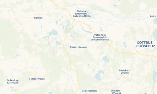 Regenradar Vorschaubild - Aktuelle Niederschläge in Calau - Kalawa und Umgebung