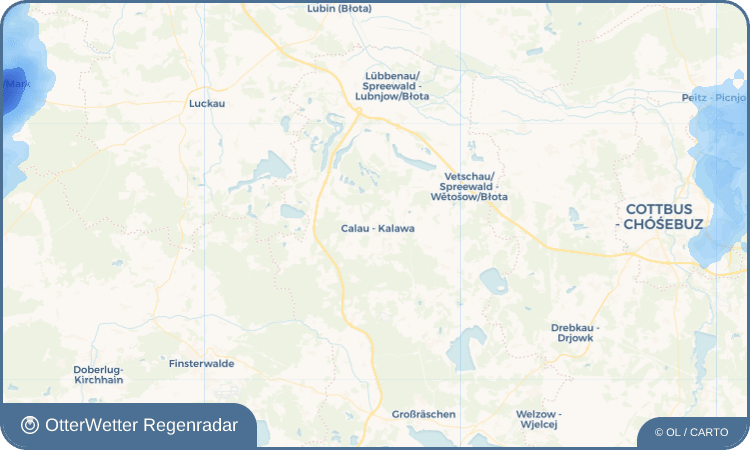 OtterWetter Regenradar-Widget Calau - Kalawa