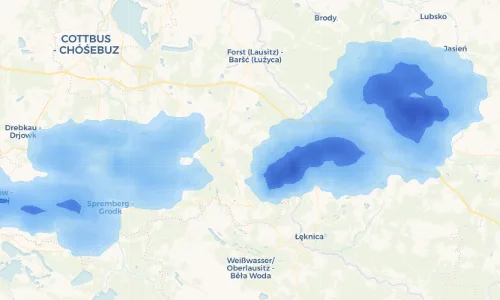 Regenradar Vorschaubild - Aktuelle Niederschläge in Gosda II und Umgebung