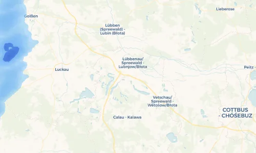 Regenradar Vorschaubild - Aktuelle Niederschläge in Groß Klessow - Klěšow und Umgebung