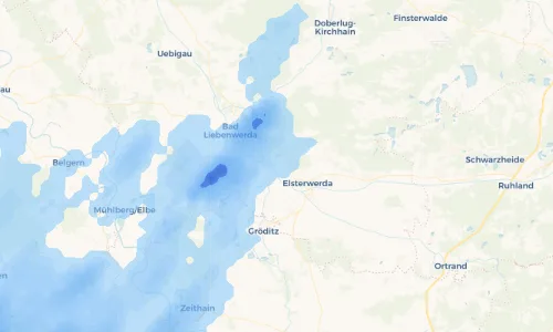 Regenradar Vorschaubild - Aktuelle Niederschläge in Haida bei Elsterwerda und Umgebung