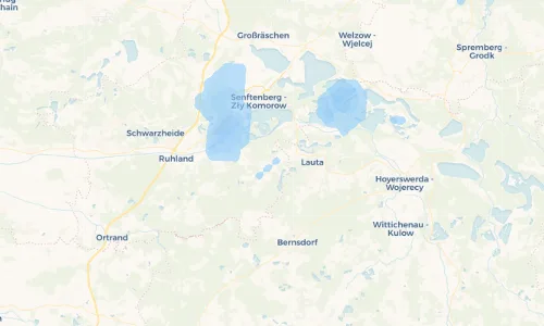 Regenradar Vorschaubild - Aktuelle Niederschläge in Hosena - Hóznja und Umgebung