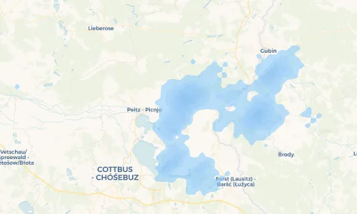 Regenradar Vorschaubild - Aktuelle Niederschläge in Jänschwalde - Janšojce und Umgebung