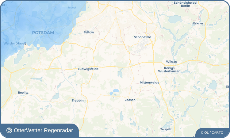 OtterWetter Regenradar-Widget Jühnsdorf