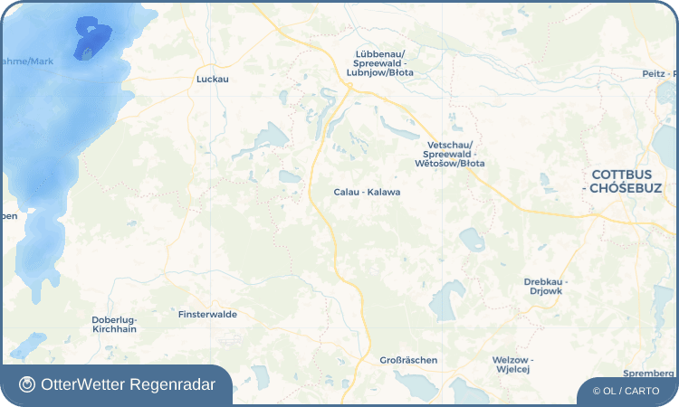 OtterWetter Regenradar-Widget Kemmen - Kamjeny