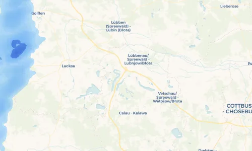 Regenradar Vorschaubild - Aktuelle Niederschläge in Kittlitz - Dłopje und Umgebung