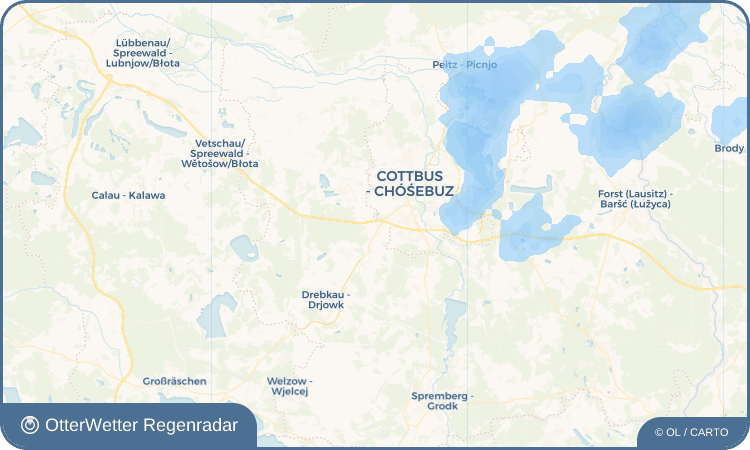 OtterWetter Regenradar-Widget Klein Gaglow - Gogolowk