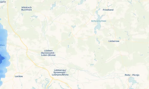 Regenradar Vorschaubild - Aktuelle Niederschläge in Klein Leine - Małe Linje und Umgebung