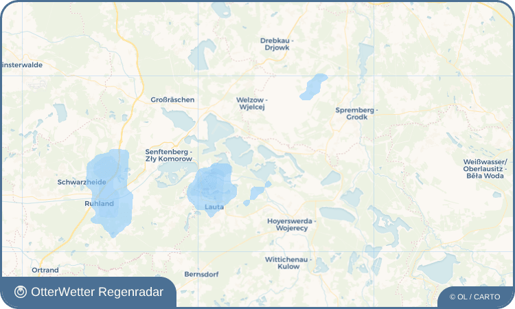 OtterWetter Regenradar-Widget Klein Partwitz - Bjezdowy