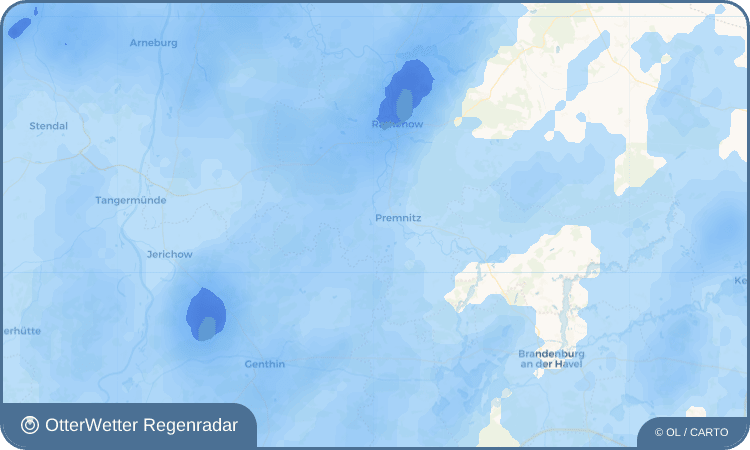 Widget-Vorschau für Milow Wetter-Widget-Vorschau mit Vorhersagedaten für Milow