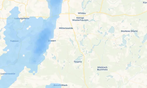 Regenradar Vorschaubild - Aktuelle Niederschläge in Motzen und Umgebung