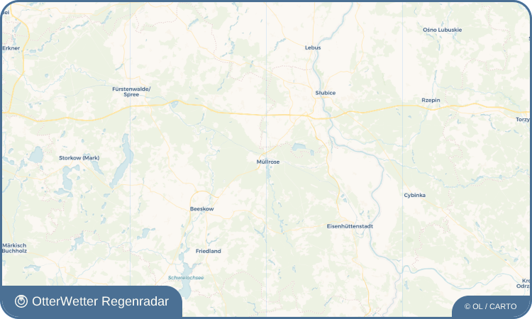 Widget-Vorschau für Müllrose Wetter-Widget-Vorschau mit Vorhersagedaten für Müllrose