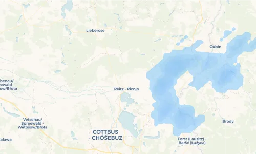 Regenradar Vorschaubild - Aktuelle Niederschläge in Preilack - Pśiłuk und Umgebung