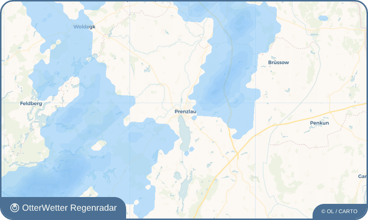 Wetter-Widget-Vorschau mit Vorhersagedaten für Prenzlau