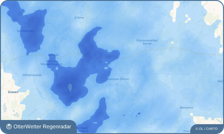 Widget-Vorschau für Rieplos Wetter-Widget-Vorschau mit Vorhersagedaten für Rieplos