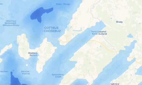 Regenradar Vorschaubild - Aktuelle Niederschläge in Roggosen - Rogozno und Umgebung