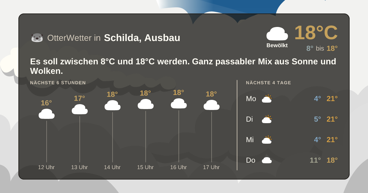 OtterWetter-Widget Schilda, Ausbau