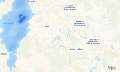 Regenradar Vorschaubild - Aktuelle Niederschläge in Schlabendorf am See und Umgebung