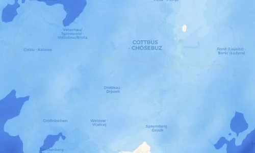 Regenradar Vorschaubild - Aktuelle Niederschläge in Schorbus - Skjarbošc und Umgebung