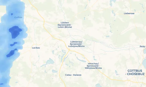 Regenradar Vorschaubild - Aktuelle Niederschläge in Stennewitz - Sćenojce und Umgebung