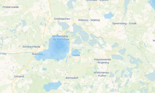 Regenradar Vorschaubild - Aktuelle Niederschläge in Tätzschwitz - Ptačecy und Umgebung