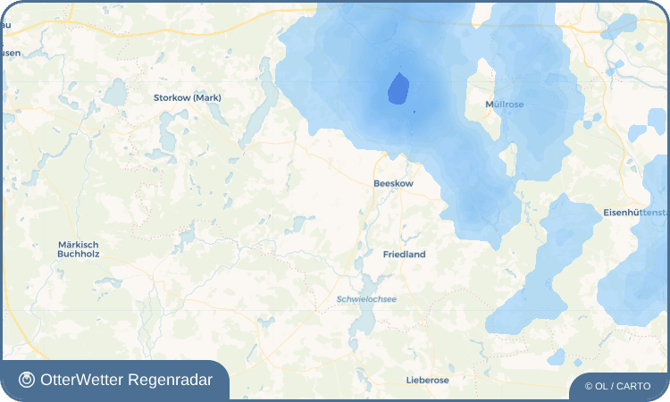 Widget-Vorschau für Tauche Wetter-Widget-Vorschau mit Vorhersagedaten für Tauche