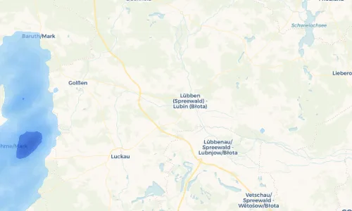 Regenradar Vorschaubild - Aktuelle Niederschläge in Treppendorf - Rańchow und Umgebung