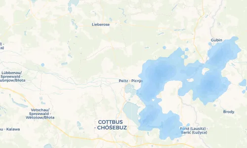 Regenradar Vorschaubild - Aktuelle Niederschläge in Turnow - Turnow und Umgebung