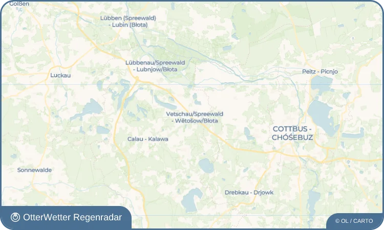 Wetter-Widget-Vorschau mit Vorhersagedaten für Vetschau/Spreewald - Wětošow/Błota