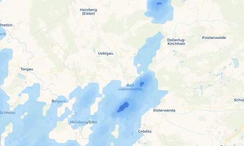 Regenradar Vorschaubild - Aktuelle Niederschläge in Wahrenbrück und Umgebung