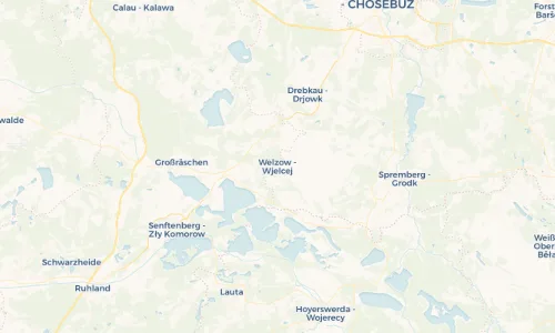 Regenradar Vorschaubild - Aktuelle Niederschläge in Welzow - Wjelcej und Umgebung