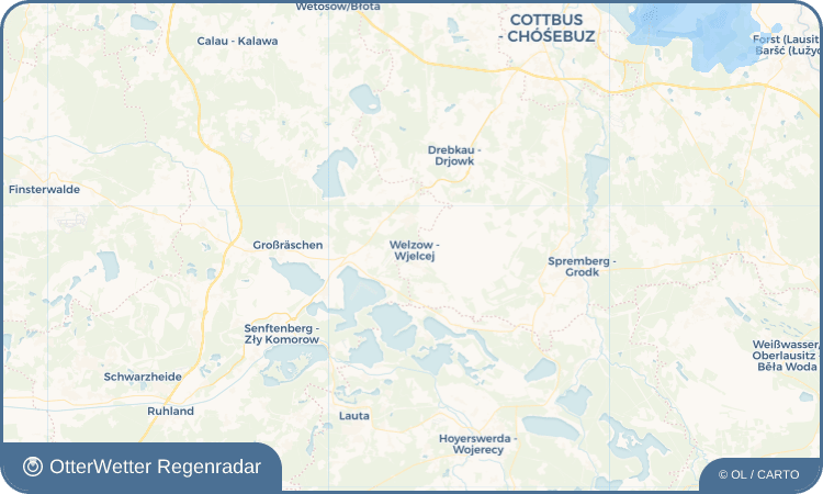 OtterWetter Regenradar-Widget Welzow - Wjelcej
