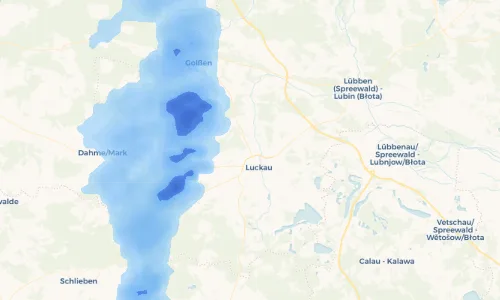 Regenradar Vorschaubild - Aktuelle Niederschläge in Wierigsdorf und Umgebung